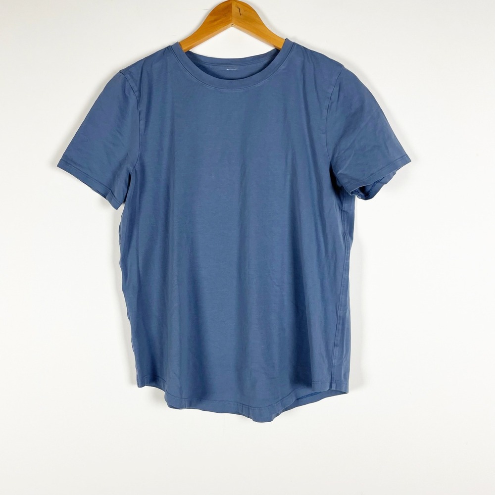 Lululemon Women's Love Crew Neck Short Sleeve Tee Shirt Solid Blue Medium